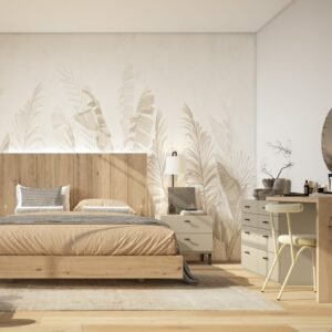 Dormitorio matrimonio colores beige/marrón claro