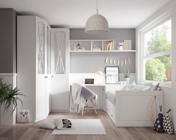 Dormitorio juvenil de líneas depuradas