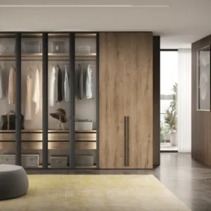 Vestidor puertas batientes combinadas