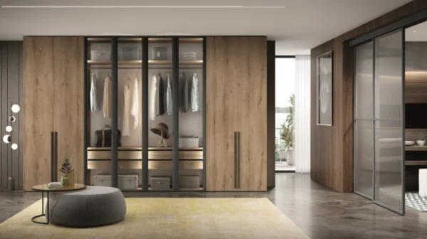 Vestidor puertas batientes combinadas