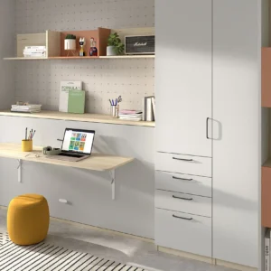 Dormitorio juvenil con encimera abatible