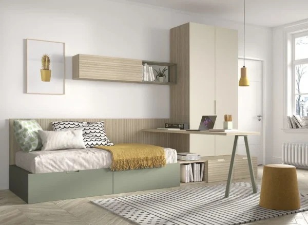 Dormitorio juvenil cama box