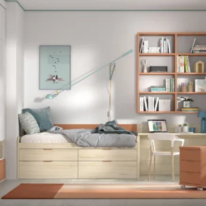 Dormitorio compacto juvenil dos alturas